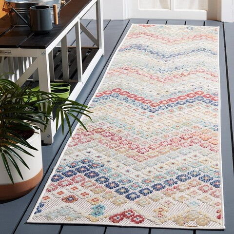 safavieh clearance cabana cbn592p rust blue rug