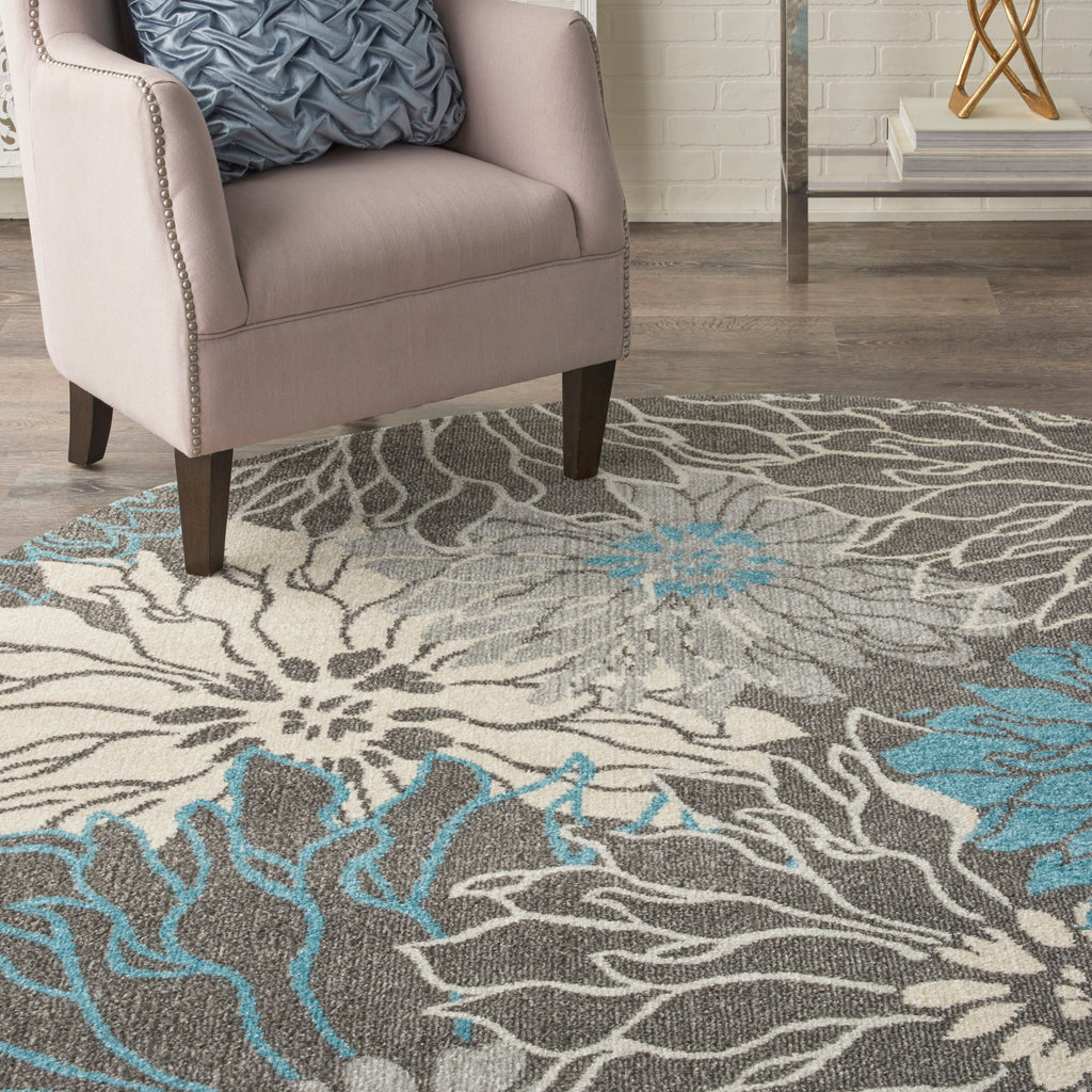 nourison passion psn17 charcoal blue rug