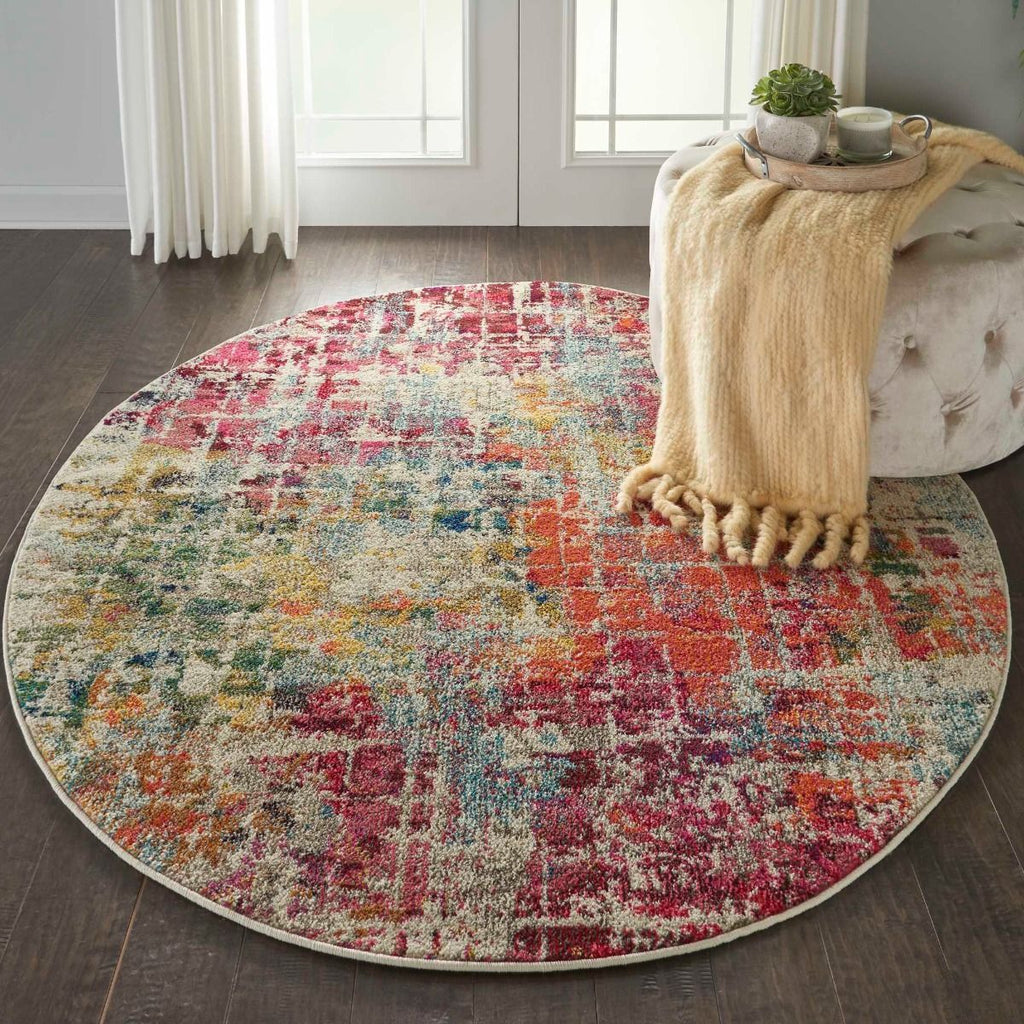Nourison Sale Celestial CES13 Pink/Multicolor Rug