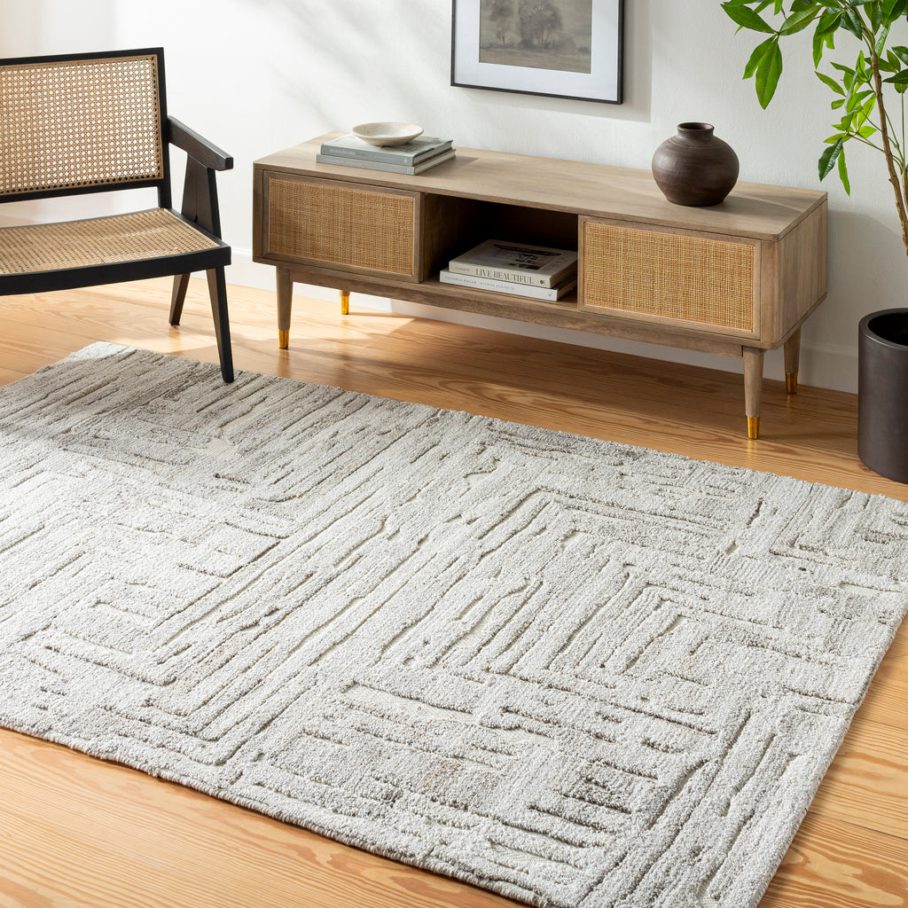 surya calgary cgr 2302 light grey rug