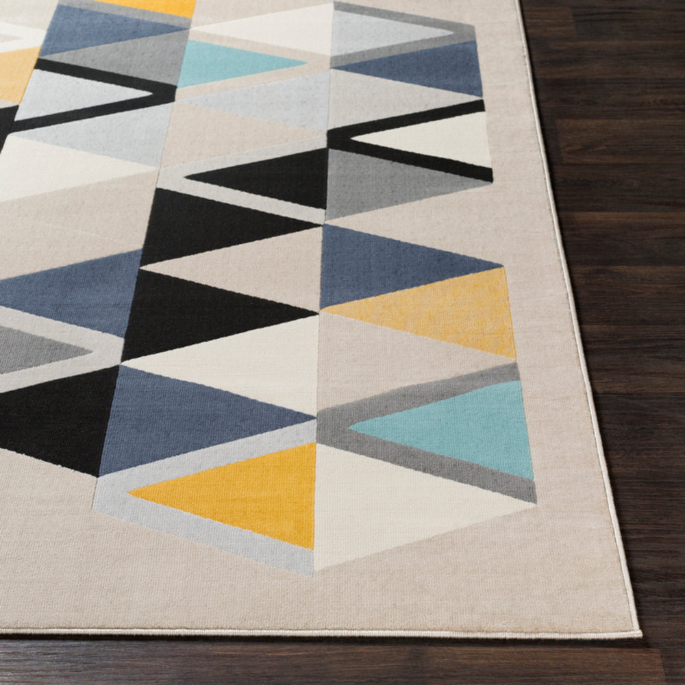 Surya Rug Co. City Mustard Rug | Black Rugs | Rugs Done Right 