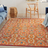 nourison allur alr05 red multicolor rug