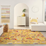 nourison allur alr08 yellow multicolor rug