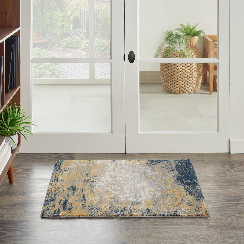 nourison twilight twi22 navy gold rug