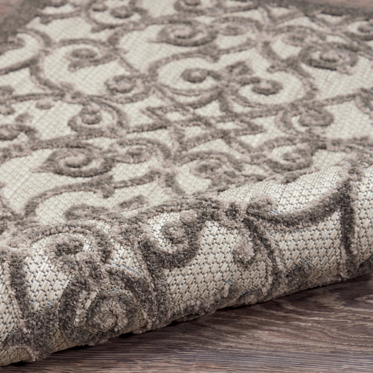 nourison aloha alh21 grey charcoal rug