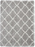 nourison luxe shag lxs02 grey ivory rug