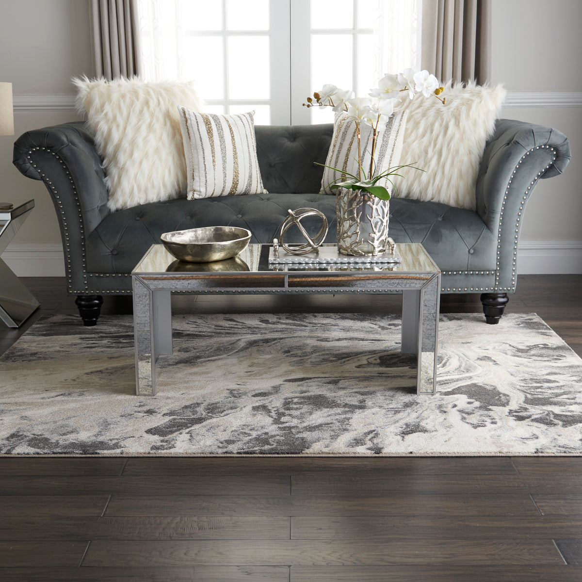 nourison elegance far01 multicolor rug