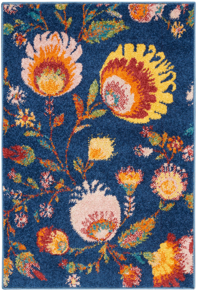 nourison allur alr08 navy multicolor rug