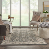 nourison living treasures li16 grey ivory rug