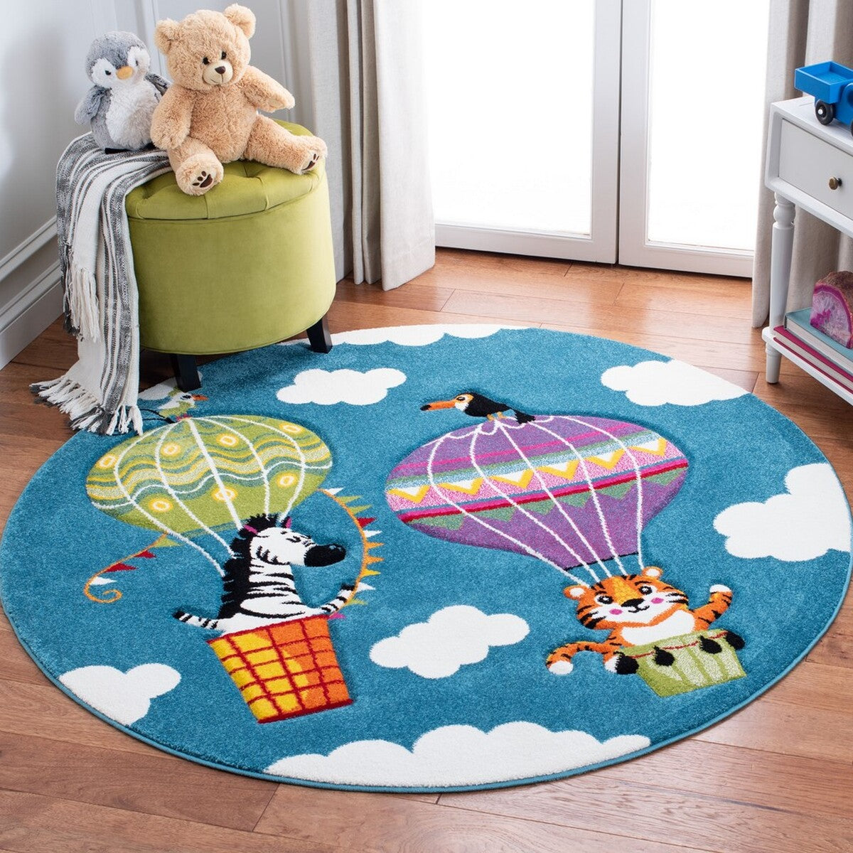 safavieh clearance carousel kids crk118m blue rug