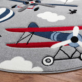 safavieh clearance carousel kids crk137f light grey rug