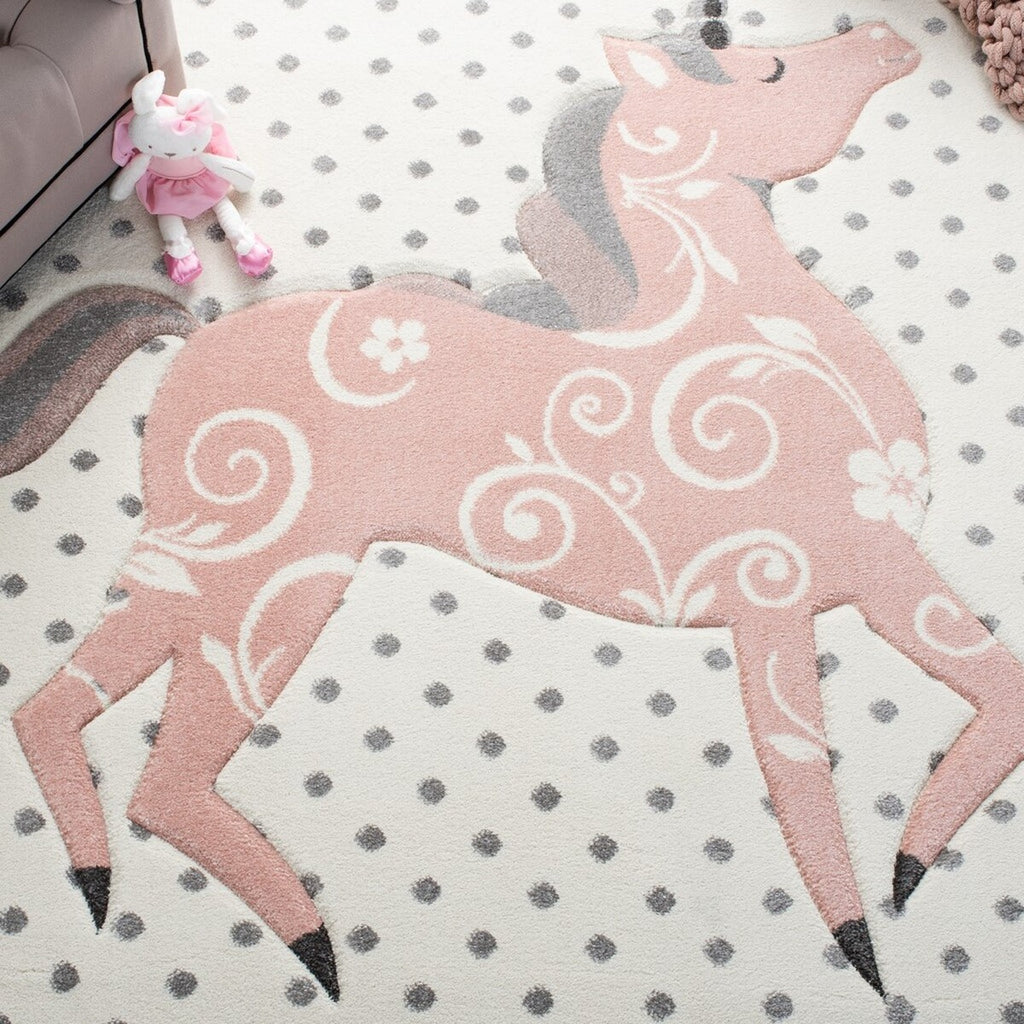 safavieh clearance carousel kids crk163b ivory grey rug