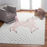 safavieh clearance carousel kids crk163b ivory grey rug