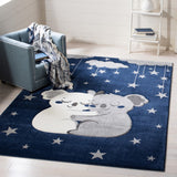 safavieh clearance carousel kids crk195n navy rug
