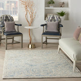 nourison interlock itl02 blue multi rug