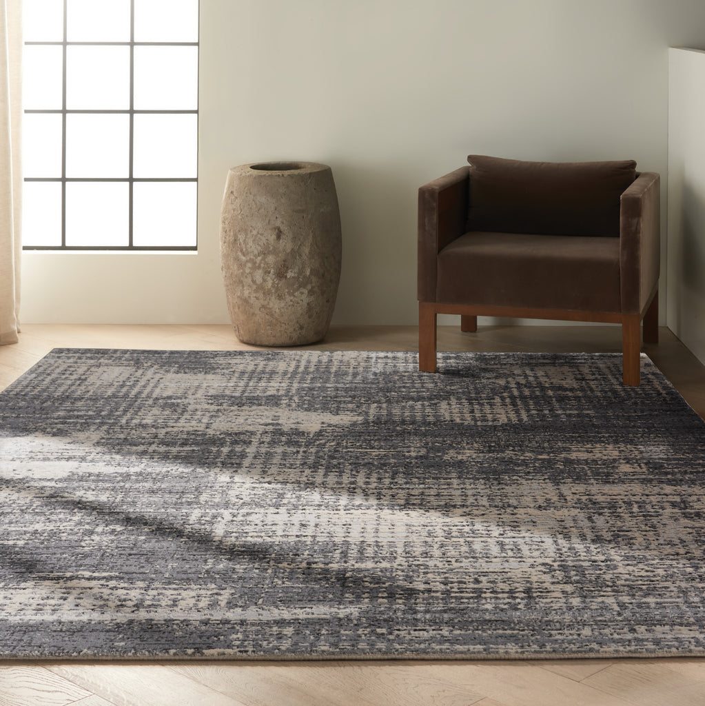 nourison rush ck953 grey beige rug