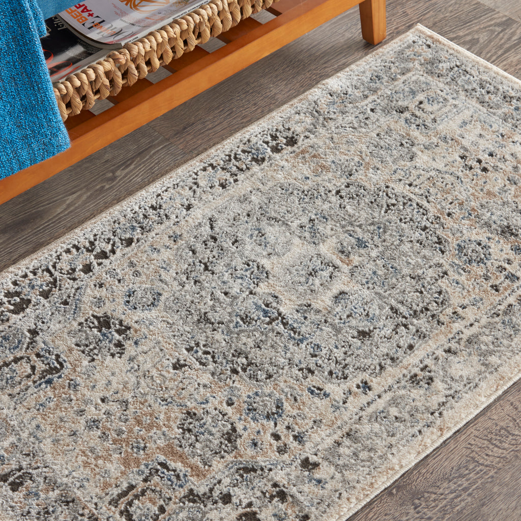 nourison quarry qua07 beige grey rug