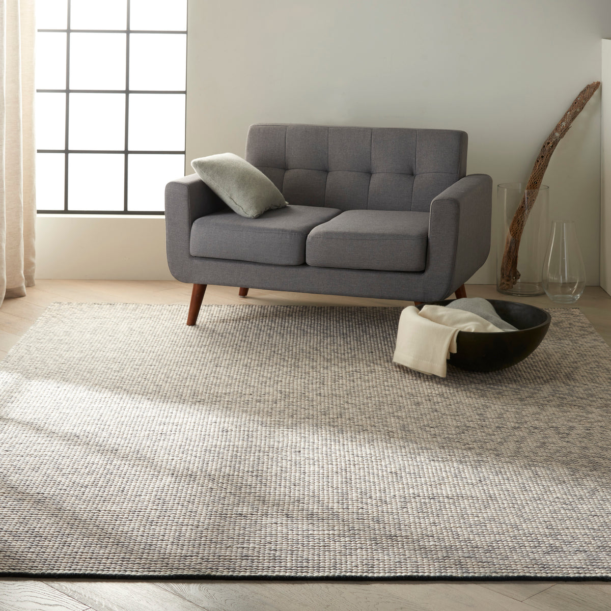 nourison lowland low01 basalt rug