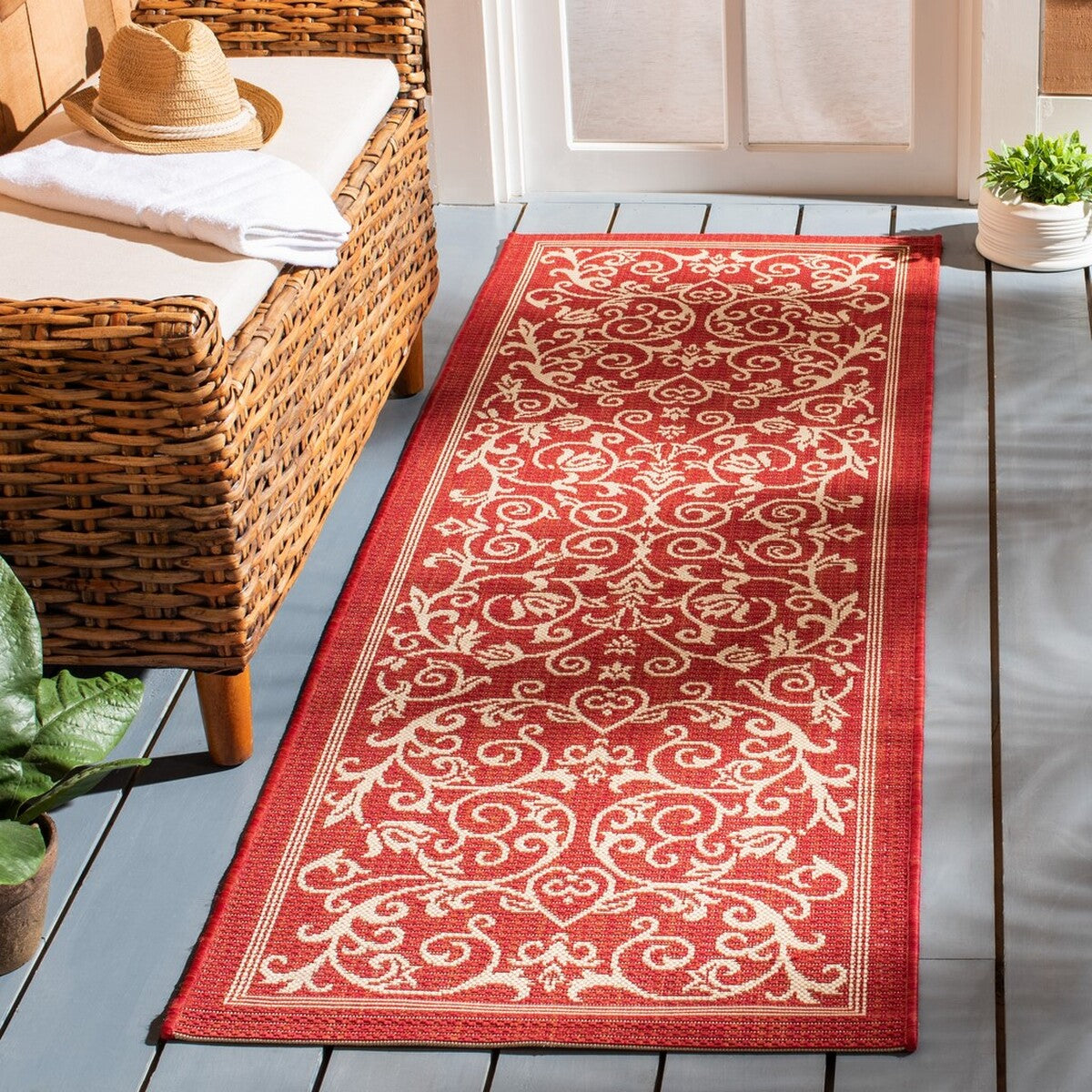 safavieh clearance courtyard cy2098 3707 red rug