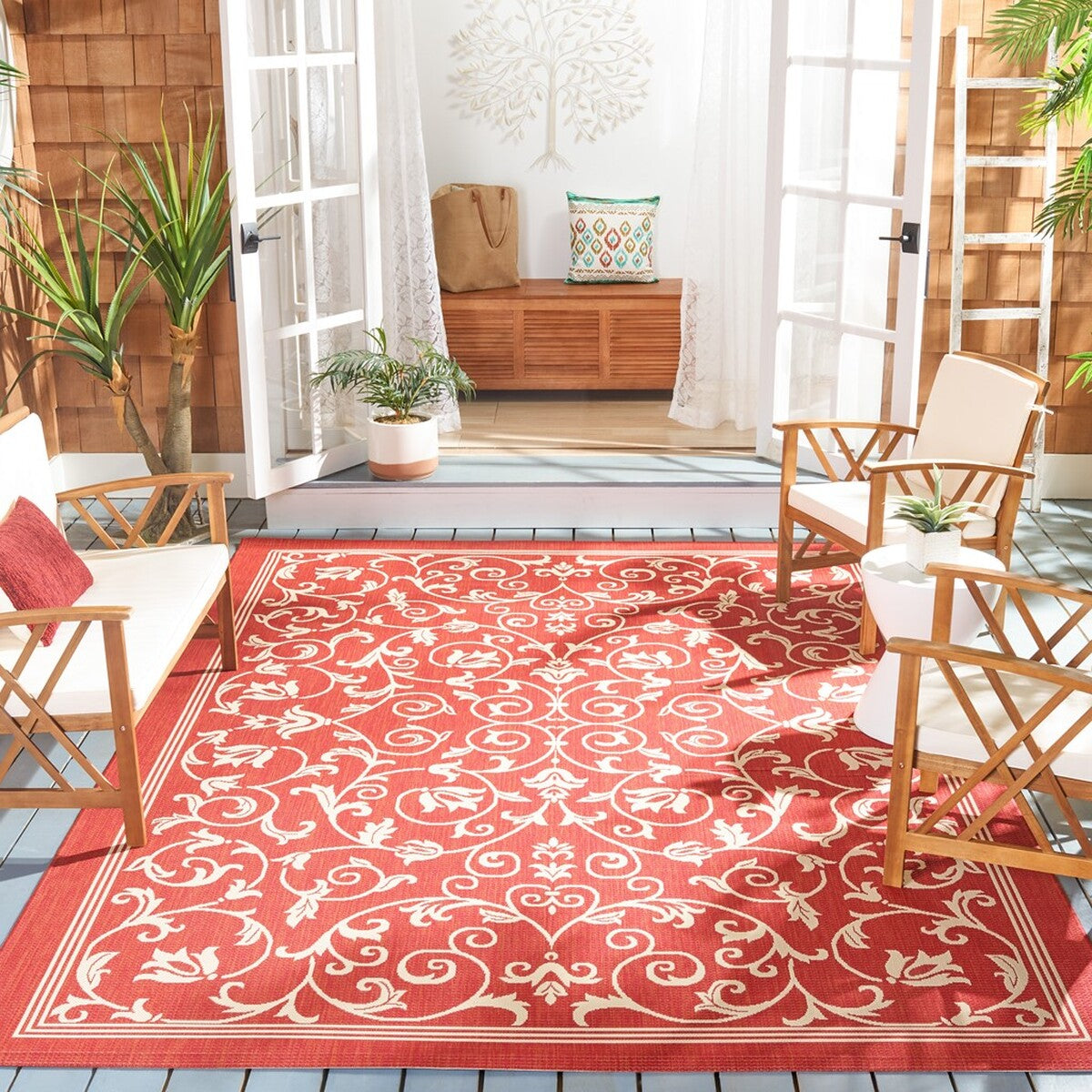 safavieh clearance courtyard cy2098 3707 red rug