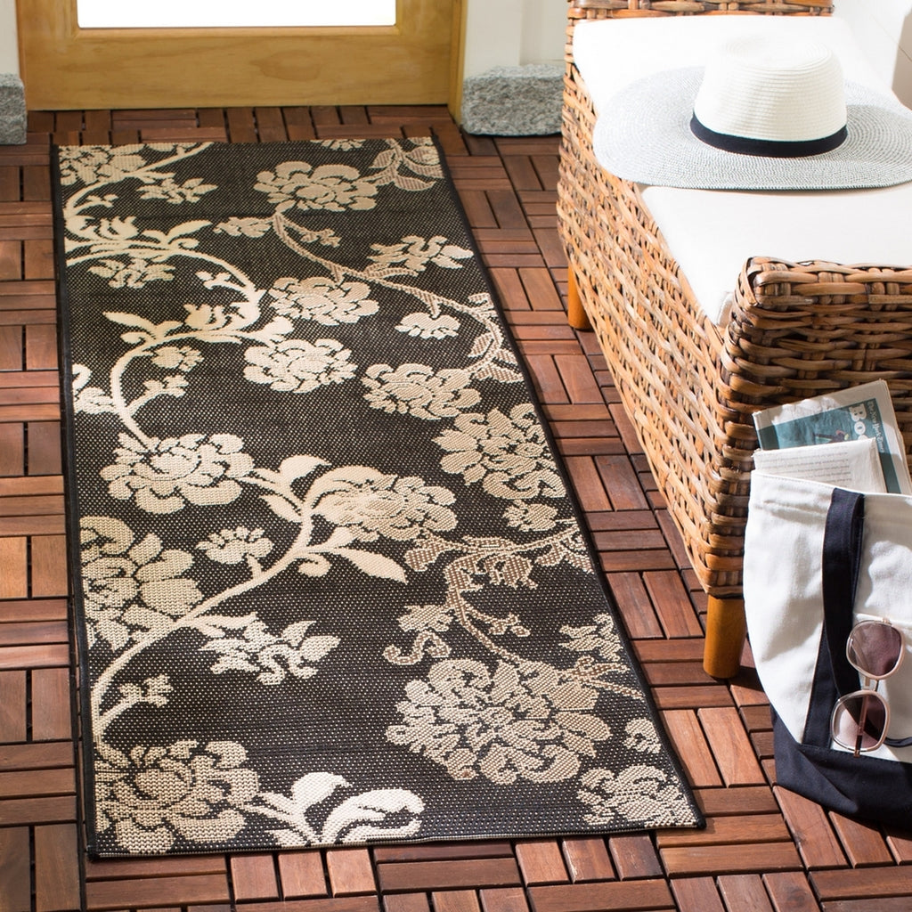 safavieh clearance courtyard cy4027d black natural rug