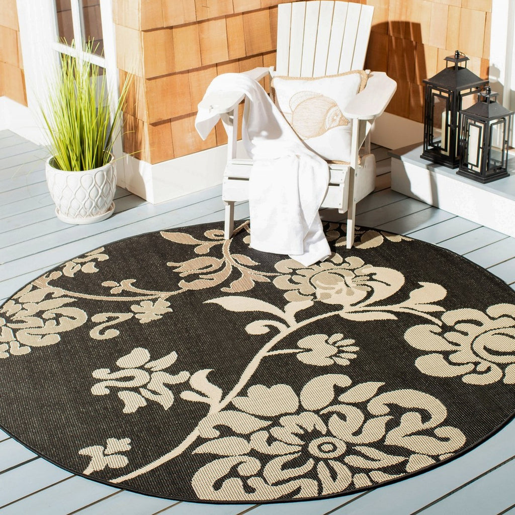 safavieh clearance courtyard cy4027d black natural rug