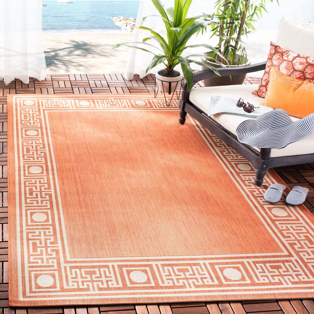 safavieh clearance courtyard cy5143a rust rug