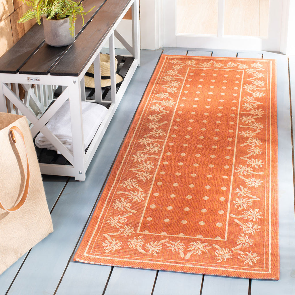 safavieh clearance courtyard cy5148a rust rug
