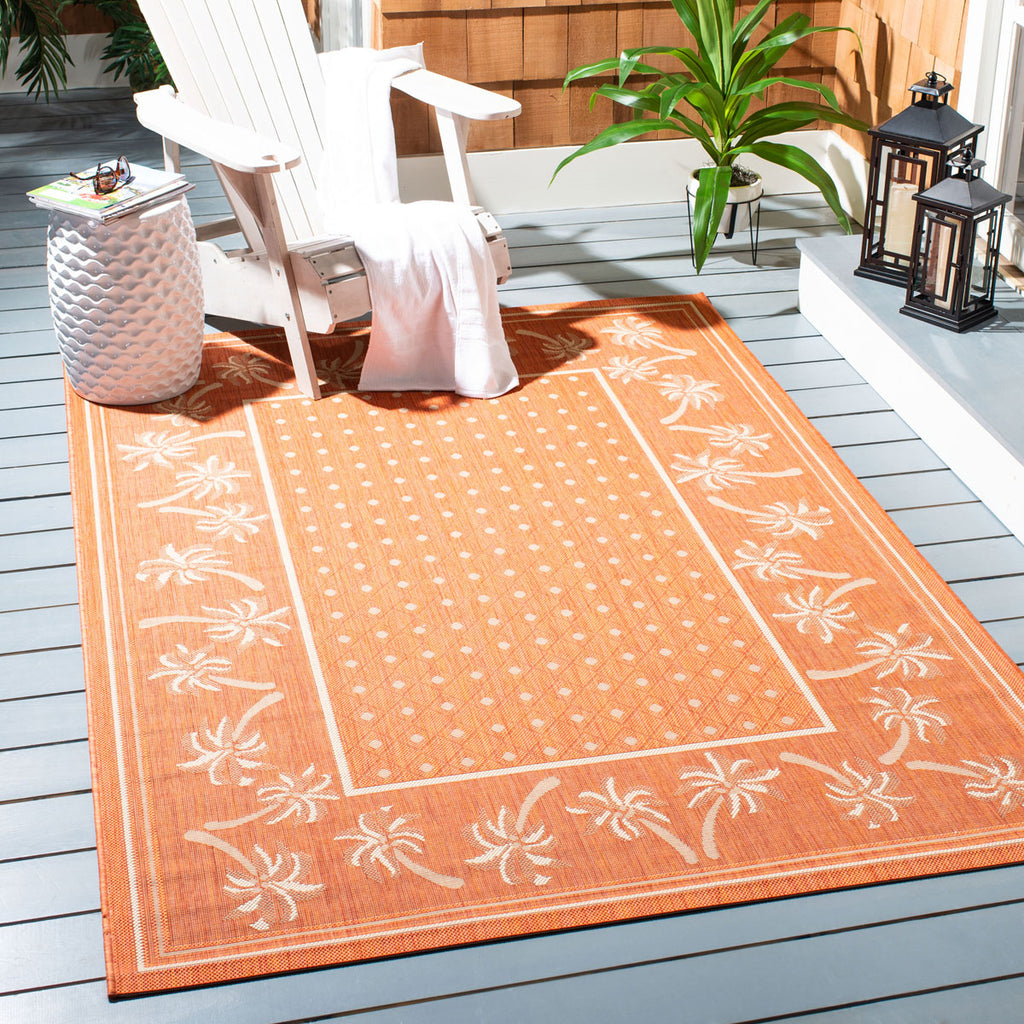 safavieh clearance courtyard cy5148a rust rug
