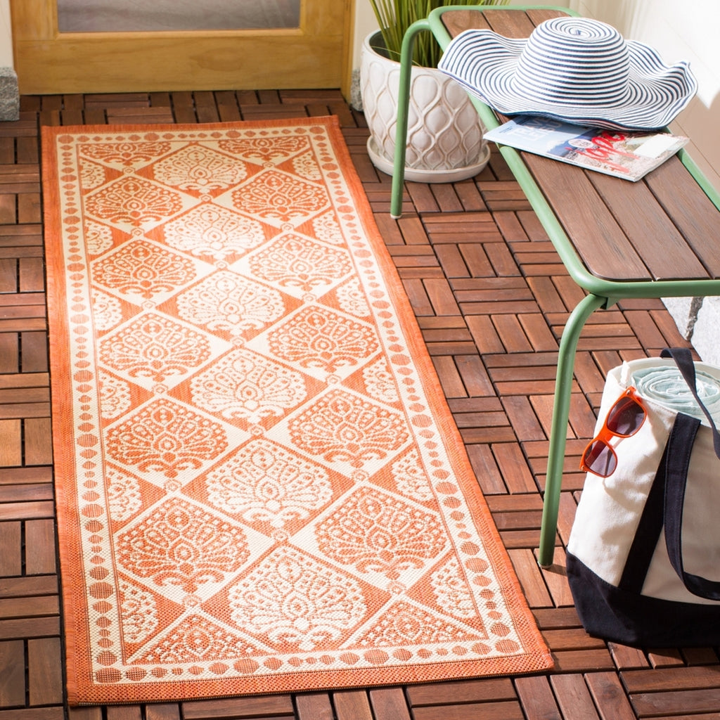 safavieh clearance courtyard cy5149a rust rug