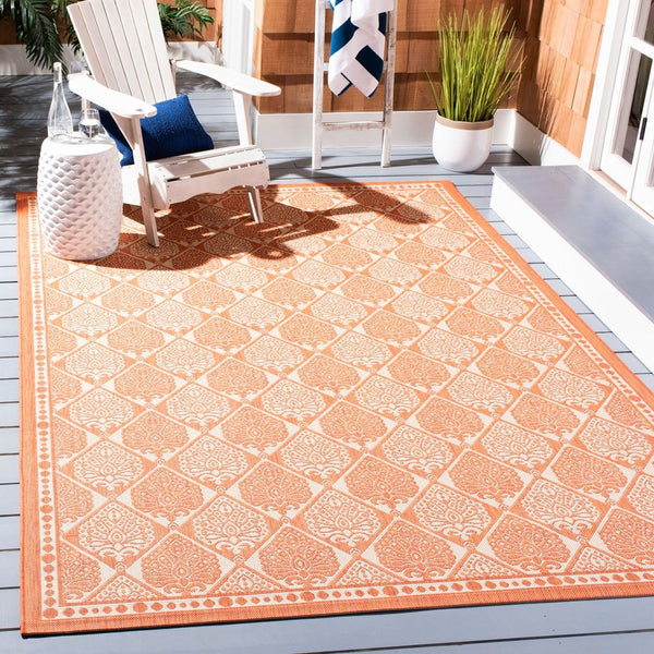 safavieh clearance courtyard cy5149a rust rug