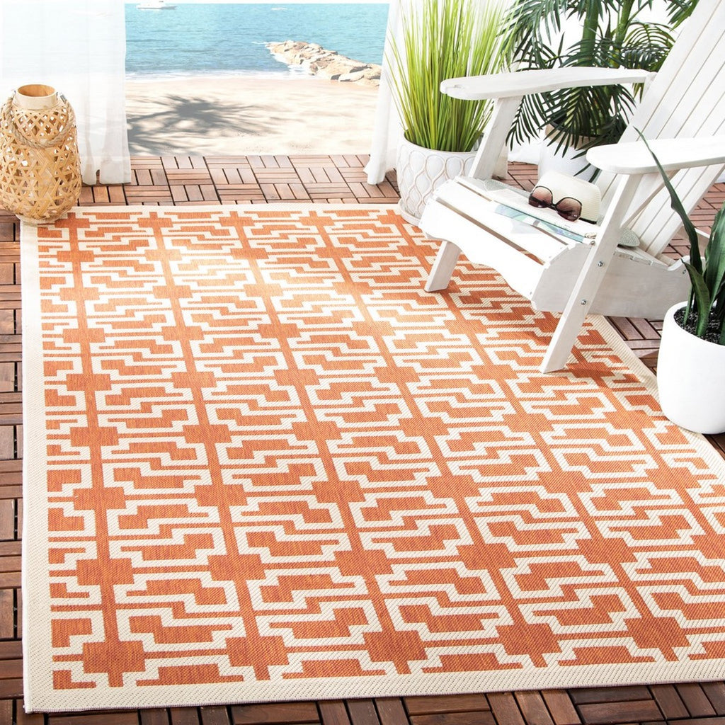 safavieh clearance courtyard cy6015 241 terracotta rug
