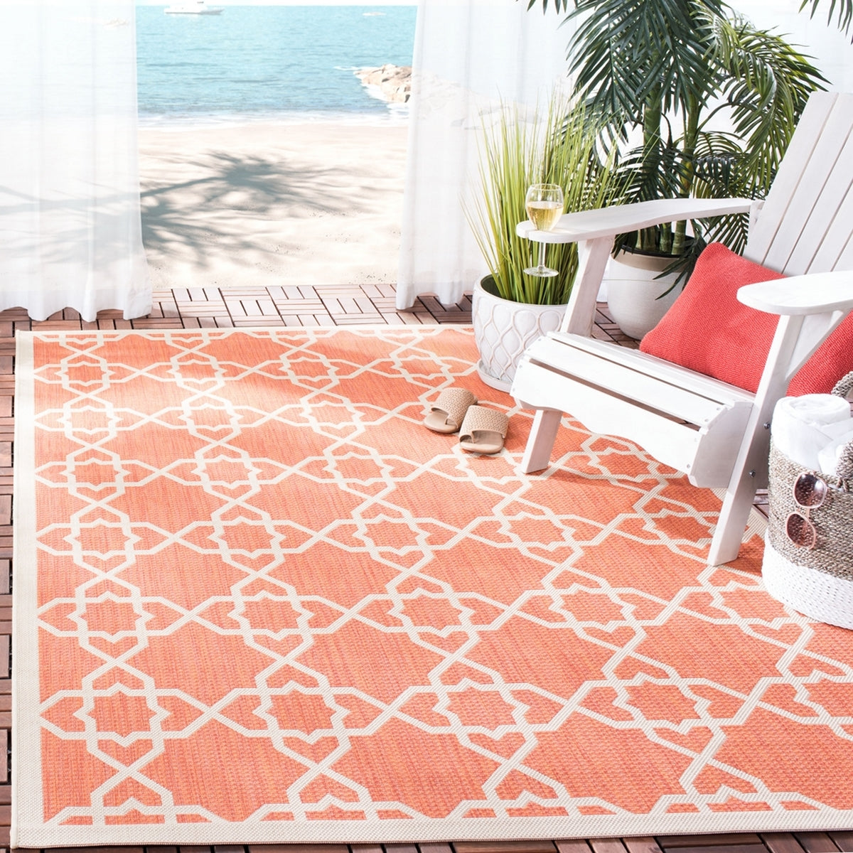 safavieh clearance courtyard cy6032 241 terracotta rug
