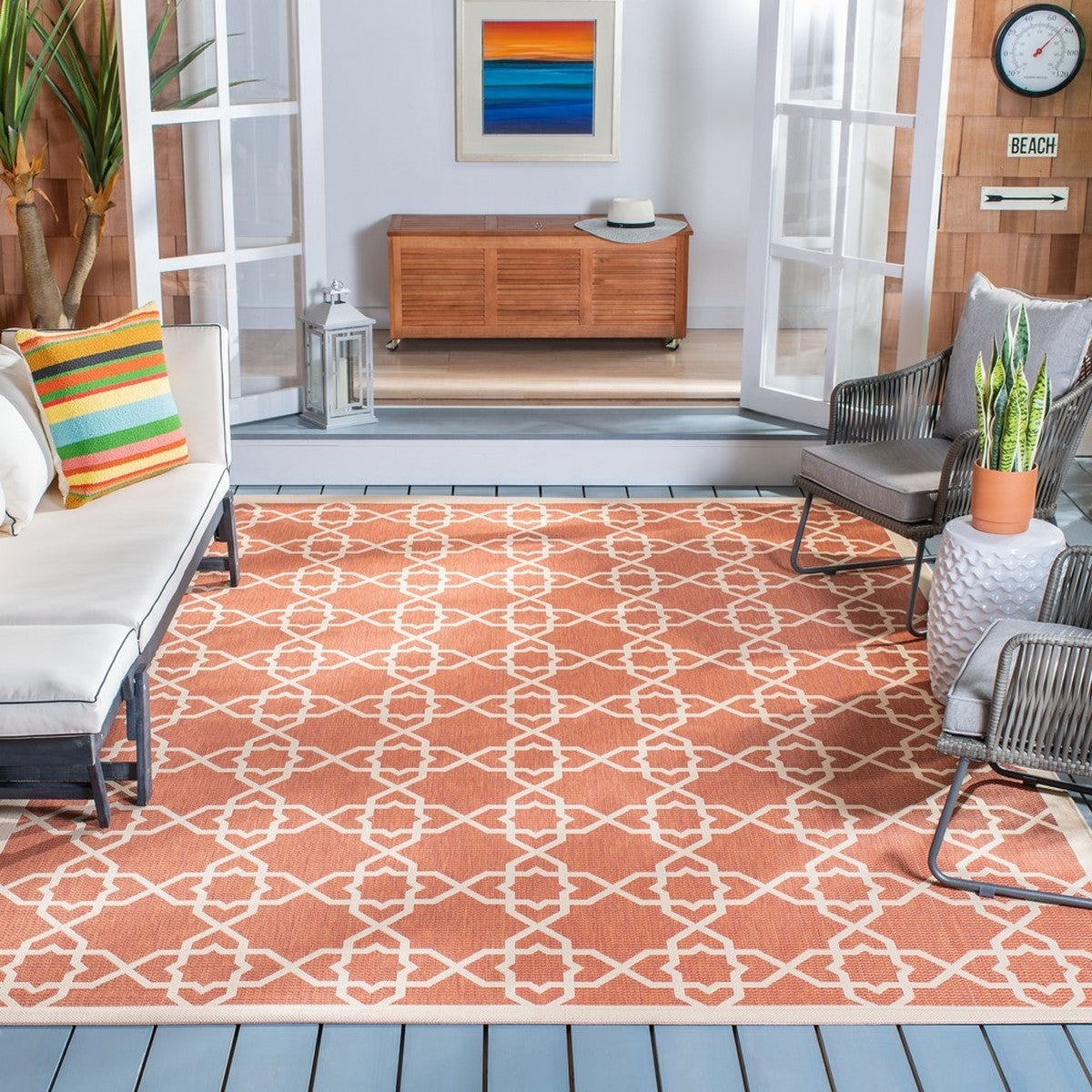 safavieh clearance courtyard cy6032 241 terracotta rug