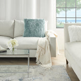 nourison shag tl004 celadon pillow