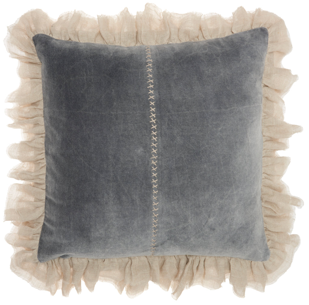 nourison sofia ge903 dark grey pillow