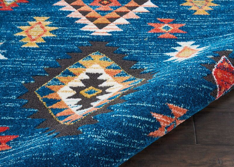 Nourison Clearance Navajo NAV07 Blue Rug