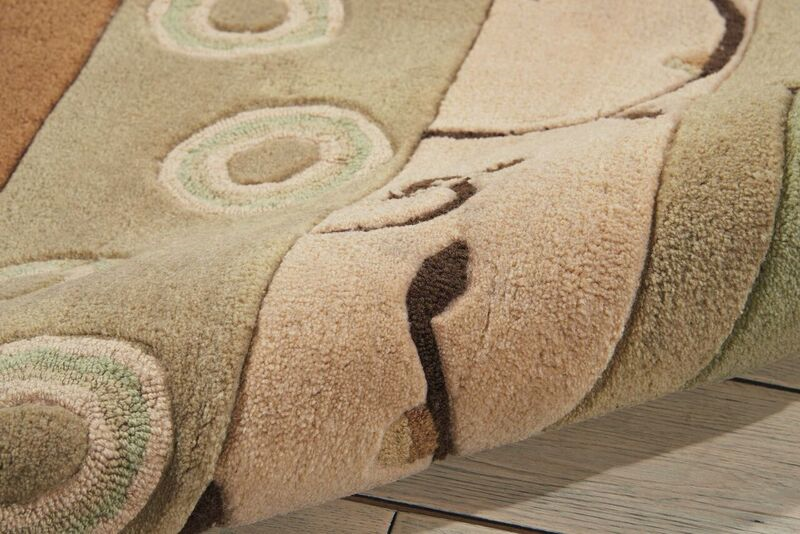 Nourison Sale Contour CON10 Green Rug