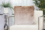 nourison shag tr011 beige pillow