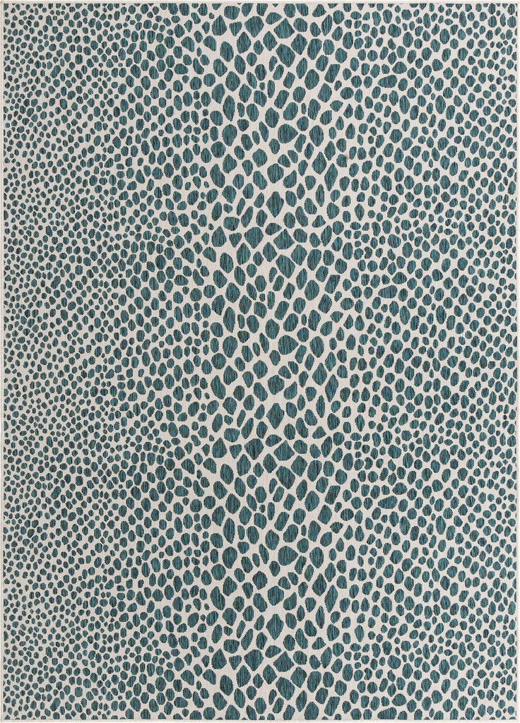 unique loom jill zarin outdoor cape town teal rug