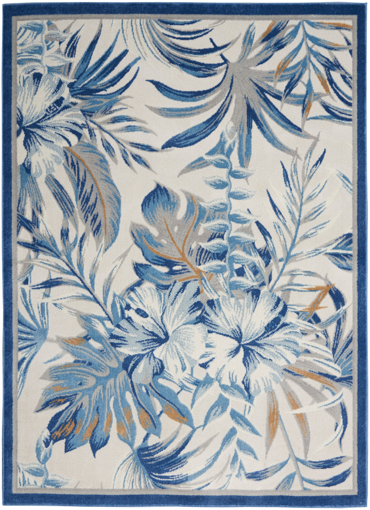 nourison seaside sds02 ivory blue rug