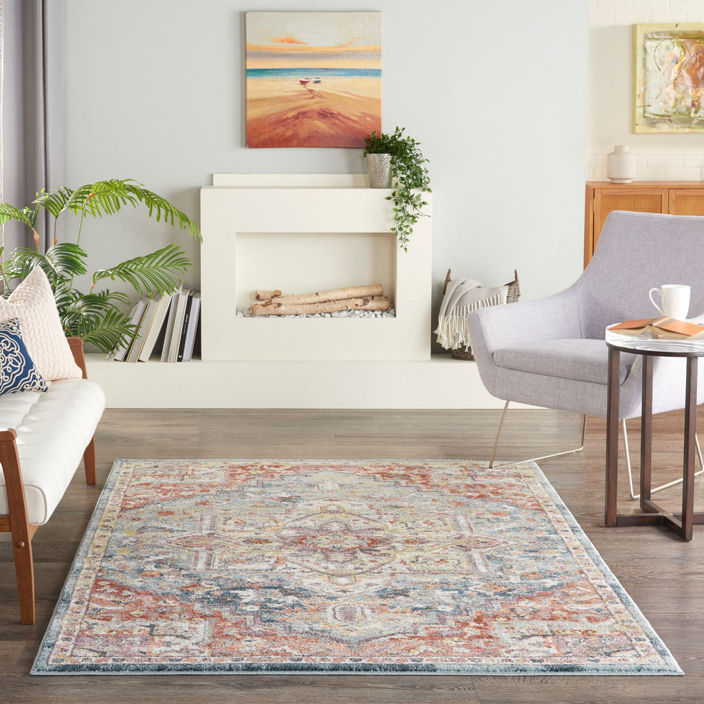 nourison soraya sor04 blue multicolor rug