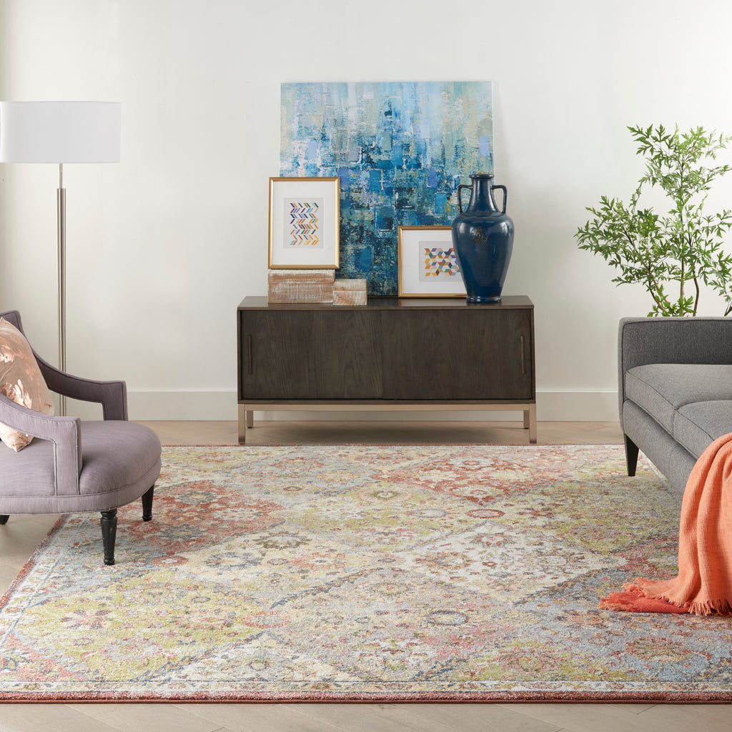 nourison soraya sor01 terracotta multicolor rug