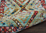 Nourison Clearance Navajo NAV02 Aqua Rug