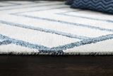 Anji Mountain Bamboo Rug, Co. Bell Bottom Blues AMB1120 Ivory Rug