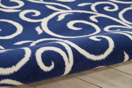 Nourison Clearance Grafix GRF19 Navy Blue Rug