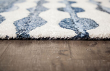 Anji Mountain Bamboo Rug, Co. Bell Bottom Blues AMB1119 Ivory Rug