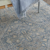 nourison lustrous weave luw02 blue ivory rug