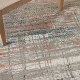 nourison rustic textures rus12 grey multi rug