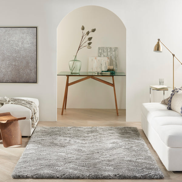 nourison dreamy shag drs03 grey rug